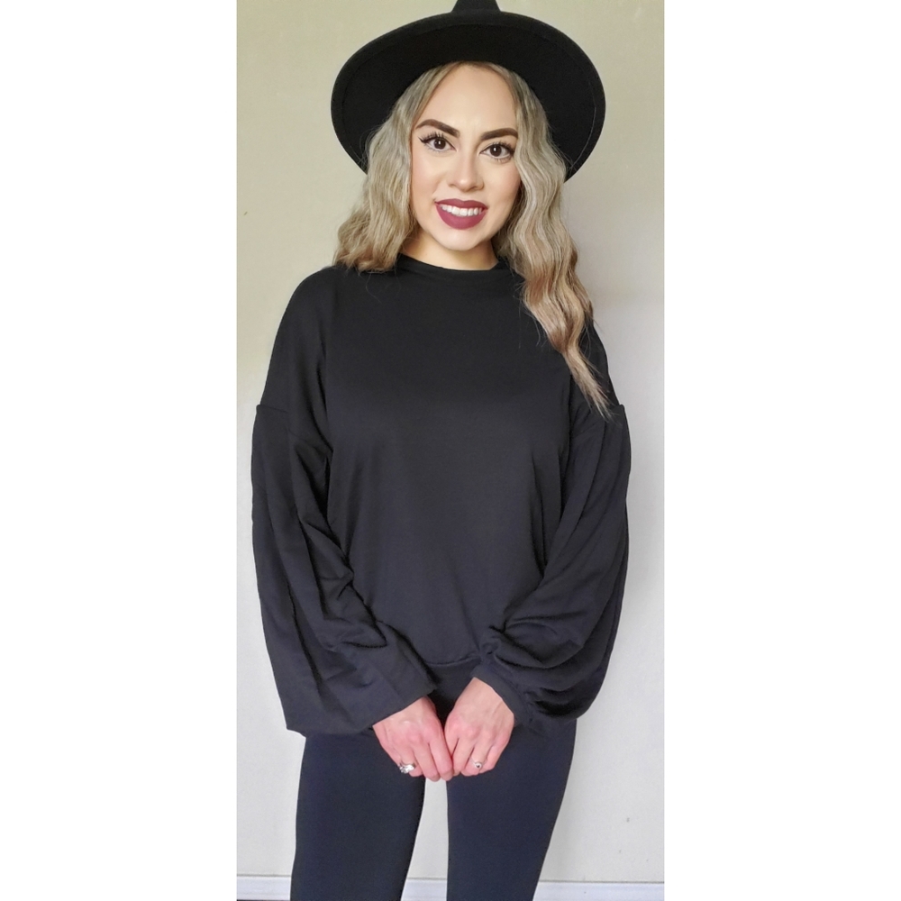 Bubble long sleeve sweater top